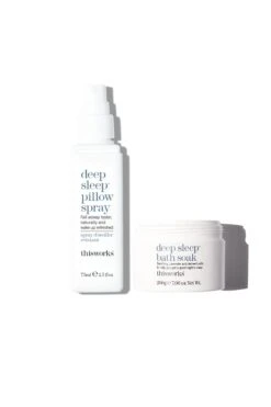 This Works Deep Sleep Pillow Spray 75ml Deep Sleep Bath Soak 200g (Worth £45)